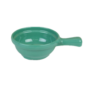 Thunder Group CR305GR 4 1/4" X 6 3/4" X 2", Soup Bowl W/Handle, Green 10 oz. | Case of 12