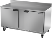 Beverage Air WTF60AHC-FIP 60" Shallow Depth Worktop Freezer w/ 4" Foamed-In Backsplash | 14.39 Cu. Ft.
