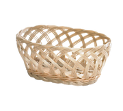 Tablecraft 1136W 9-1/4" x 3-1/4" Oval Tabletop Basket