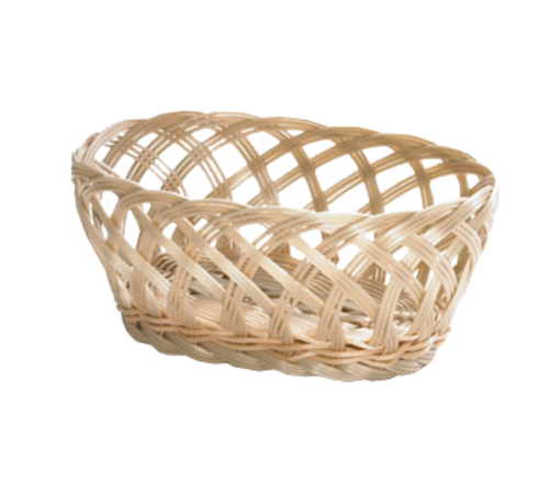 Tablecraft 1136W 9-1/4" x 3-1/4" Oval Tabletop Basket