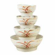 Thunder Group 3707  22 oz. Gold Orchid Series Melamine Rice Bowl | Case of 12