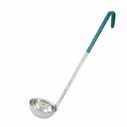 Winco LDC-4 4 oz. Stainless Steel Ladle w/ Green Handle