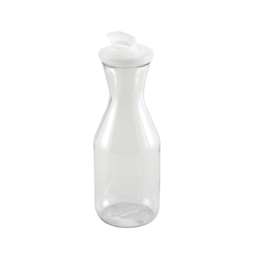Winco PDT-10 1 qt. Polycarbonate Decanter w/Flip Top Lid