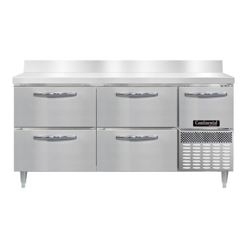 Continental Refrigerator DRA68NSSBS-D Refrigerated Counter, Work Top