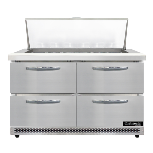 Continental Refrigerator D48N18M-FB-D Refrigerated Counter, Mega Top Sandwich / Salad Unit