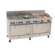 Comstock-Castle 2F330-12 72" Gas 10-Burner & Griddle Range w/ (2) 31" Ovens | 354,000 BTU