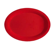 G.E.T. OP-320-RSP Red Sensation 11-1/4" x 8-1/2" Red Oval Melamine Platter | Case of 12
