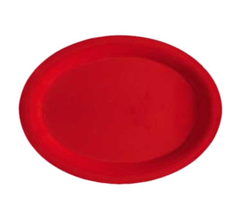 G.E.T. OP-320-RSP Red Sensation 11-1/4" x 8-1/2" Red Oval Melamine Platter | Case of 12