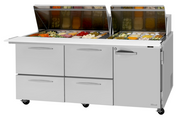 Turbo Air PST-72-30-D4R(L)-N Mega Top Sandwich / Salad Prep Table