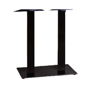 Grosfillex US506017 Stainless Steel 16" x 28" Gamma Lateral Table Base | Black