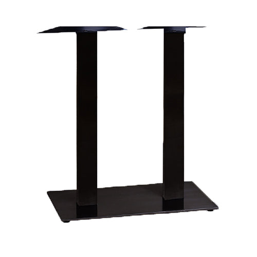 Grosfillex US506017 Stainless Steel 16" x 28" Gamma Lateral Table Base | Black