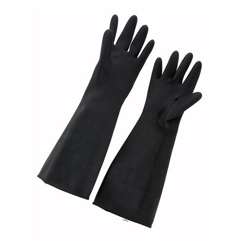 Winco NLG-1018 Large Black Natural Latex Gloves | Case of 12