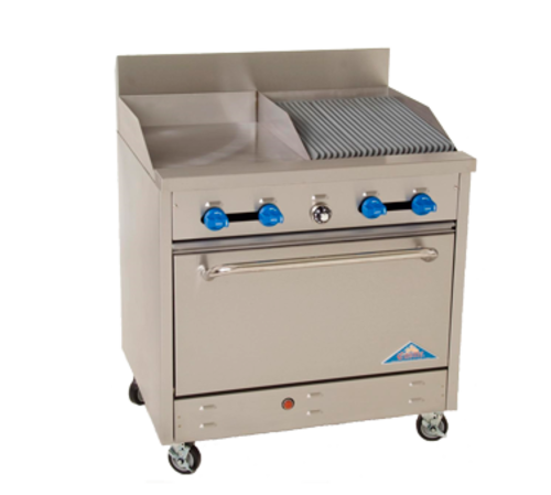 Comstock-Castle F330-18-1.5RB 36" Gas Griddle & Charbroiler Range w/ Extra Wide Oven | 106,000 BTU