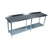 BK Resources VTTR-9624 Stainless Steel Work Table w/ Backsplash | 96" x 24"