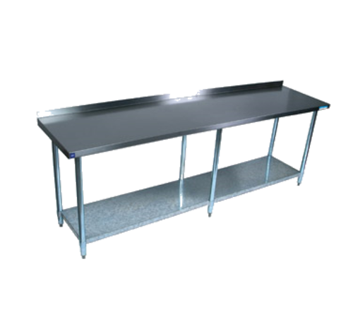 BK Resources VTTR-9624 Stainless Steel Work Table w/ Backsplash | 96" x 24"