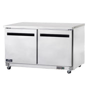 Arctic Air AUC60F 60" 2-Solid Door Worktop Freezer | 15.5 Cu. Ft.