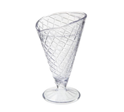 G.E.T. ICM-26-2-CL Dessert Time Clear 8 oz Waffle Cone Design Dessert Dish | Case of 24
