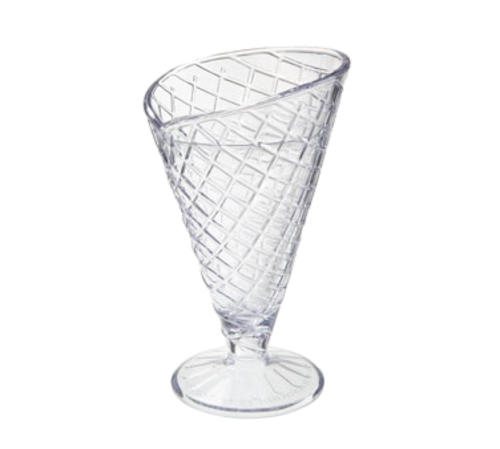 G.E.T. ICM-26-2-CL Dessert Time Clear 8 oz Waffle Cone Design Dessert Dish | Case of 24