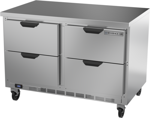 Beverage Air WTFD48AHC-4-FLT 48" 4 Drawer Worktop Freezer w/ Flat Top | 11.44 Cu. Ft.