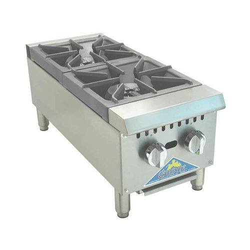 Comstock-Castle CCGHP-2 12" 2-Burner Countertop Gas Hot Plate | 60,000 BTU