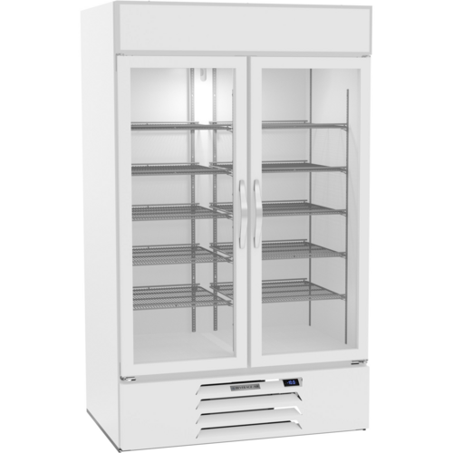Beverage Air MMF44HC-1-W 47" 2 Glass Door White Reach In Merchandiser Freezer | 44 Cu. Ft.