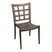 Grosfillex US646579 Plazza Stacking Indoor Side Chair | Titanium Gray