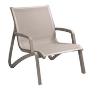 Grosfillex US001289 Sunset Stacking Outdoor Lounge Chair | Gray/Platinum Gray