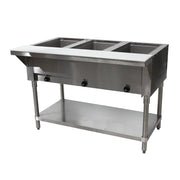 Advance Tabco SW-3E-240 47" x 31" Stainless Steel 3 Sealed Well Electric Hot Buffet Table | 208/240V