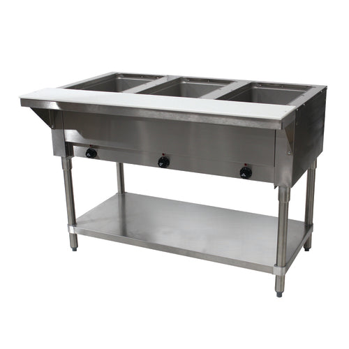 Advance Tabco SW-3E-240 47" x 31" Stainless Steel 3 Sealed Well Electric Hot Buffet Table | 208/240V