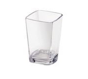 G.E.T. SW-1435-CL Clear 3 oz Square Plastic Shot Glass | Case of 24