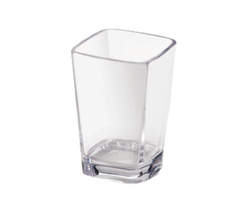 G.E.T. SW-1435-CL Clear 3 oz Square Plastic Shot Glass | Case of 24