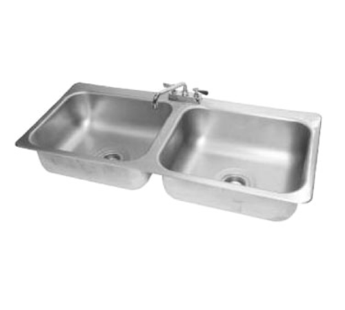 Advance Tabco DI-2-208 2 Compartment Drop-In Sink | 20" x 16"