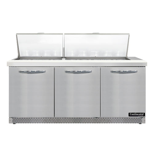 Continental Refrigerator SW72N27M-FB Refrigerated Counter, Mega Top Sandwich / Salad Unit