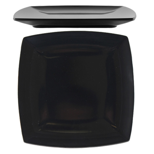 Thunder Group 29004BK 4-1/2" Black Square Melamine Plate | Case of 12