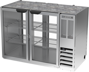 Beverage Air BB48HC-1-FG-PT-S 48" 4 Glass Door Stainless Pass Thru Back Bar Cooler | 13.6 Cu. Ft.