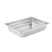 Winco SPJL-202 Half Size Stainless Steel Steam Table Pan | 2-1/2" Deep