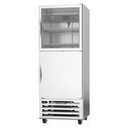 Beverage Air RI18HC-HGS 28" 1-Glass 1-Solid Half Door Reach-In Refrigerator | 16.85 Cu. Ft.