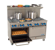 Comstock-Castle F3226-2RB 60" Gas Range w/ 6 Burners, Charbroiler & (2) Ovens | 282,000 BTU