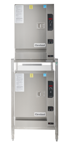 Cleveland SteamChef (2) 22CGT66.1 12 Pan Double Deck Boilerless Gas Steamer | (2) 32,000 BTU
