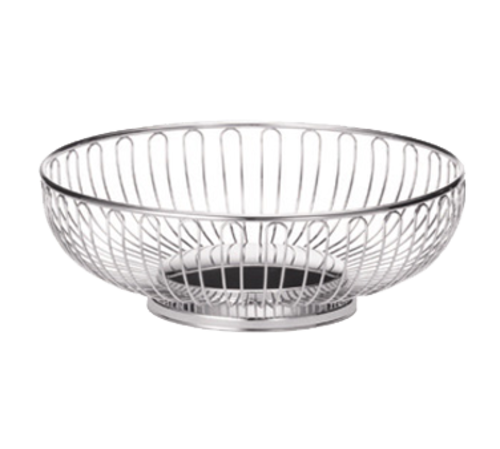 Tablecraft 4174 Chalet 9" Oval Chrome Wire Basket