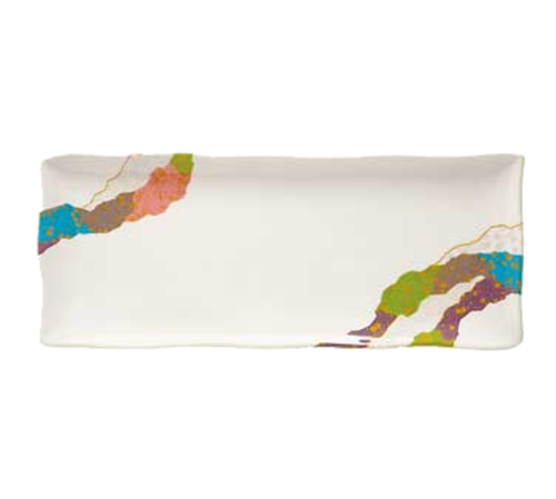 G.E.T. 142-28-CO Contemporary 11" Rectangular Melamine Plate | Case of 12