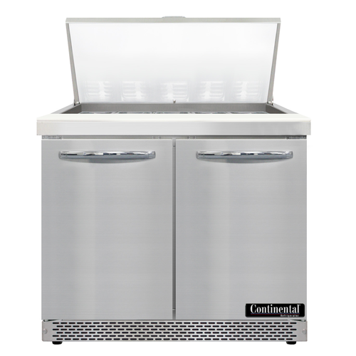 Continental Refrigerator D36N15M-FB Refrigerated Counter, Mega Top Sandwich / Salad Unit