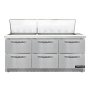 Continental Refrigerator SW72N27M-FB-D Refrigerated Counter, Mega Top Sandwich / Salad Unit