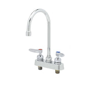 T&S Brass B-1141-CR 4" Center Deck Mount Workboard Faucet w/ Gooseneck Spout
