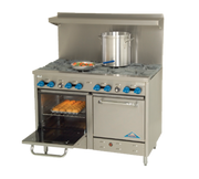 Comstock-Castle F3218 48" Gas 8-Burner Range w/ (2) Space Saver Ovens | 264,000 BTU
