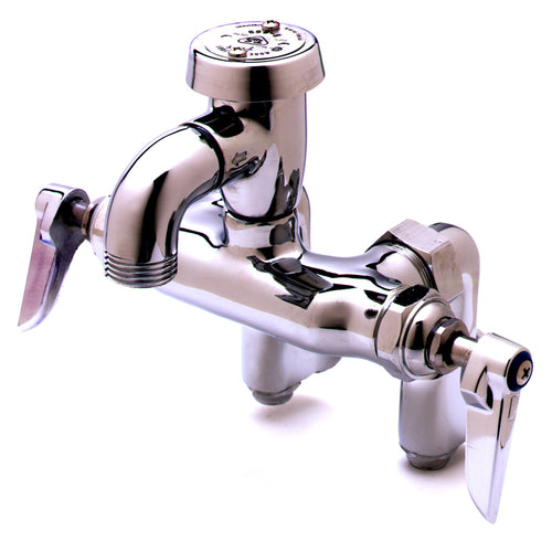 T&S Brass B-0669-POL 8" Center Wall Mount Service Sink Faucet