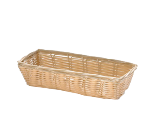Tablecraft 1116W Natural Round Polypropylene Basket | 9" x 3 1/2"