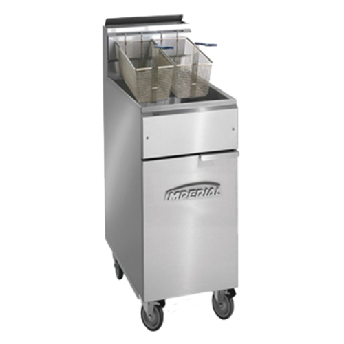 Imperial IFS-50-OP 50 Lbs. Gas Open Pot Floor Deep Fryer | 140,000 BTU