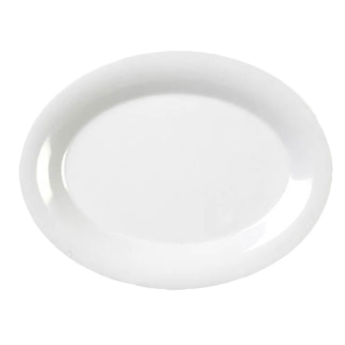 Thunder Group CR213W White 13 1/2" X 10 1/2" Platter | Case of 12