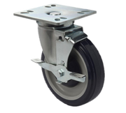 Focus FPCST5 5" Universal Plate Caster Set w/ Brake | Set of 4
